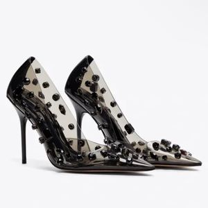 New Good American Diamonds Forever Heels